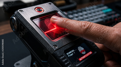 Fingerprint Biometric Authentication Scanner for Secure Identity Verification and Cybersecurity Access Control