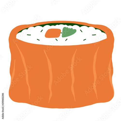 Japanese sushi food illustration vector