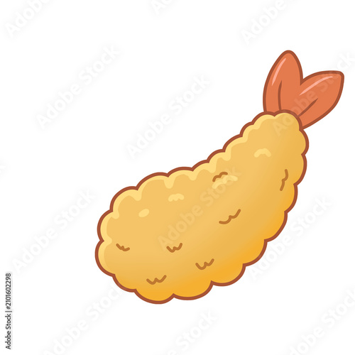 Japanese tempura food with transparent background