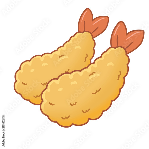 Japanese tempura food with transparent background