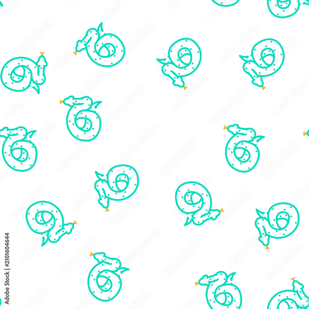 Obraz premium snake animal vector seamless pattern snake animal sign illustration