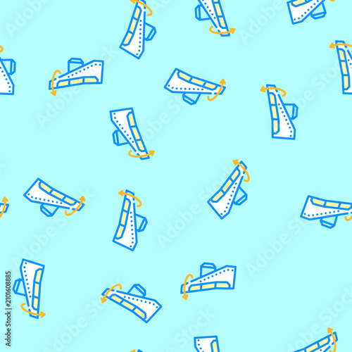 Cuadro en lienzo aileron adjustment aircraft vector seamless pattern aileron adjustment aircraft