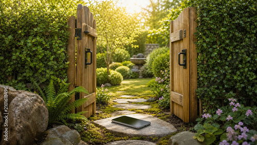 Calm Garden Gate Protecting Healthy Digital Boundaries