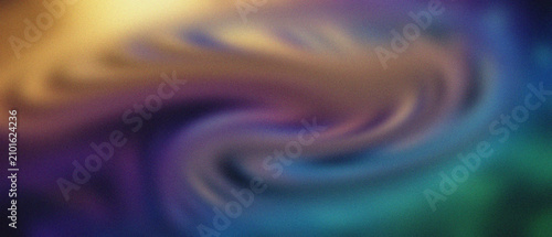 Foto Macro view of granulated liquid surface displaying hypnotic sonic geometries, blending radiant gold, deep violet, and ethereal teal-blue swirls