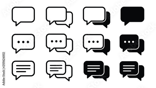 фотографія Chat bubble icons for digital communication and messaging