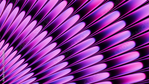 Purple metallic flowing feathers texture design , Abstract 3D background