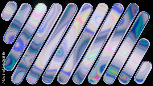Silver chrome diagonal metallic tubes texture , Abstract 3D background