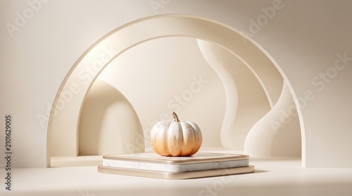 White Luxury Halloween Background with Premium Display 