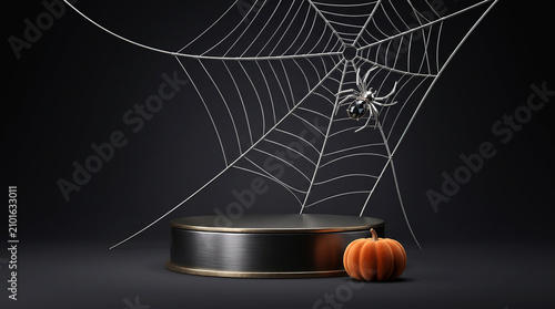 Spider Web Halloween Background with Premium Display