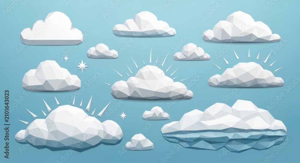 Fototapeta premium white clouds on blue background