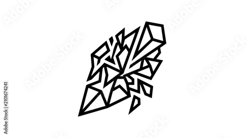 Fotografía Abstract Geometric Crystal Formation - Modern Design Element