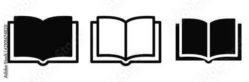 Bild auf Leinwand Open book icon set