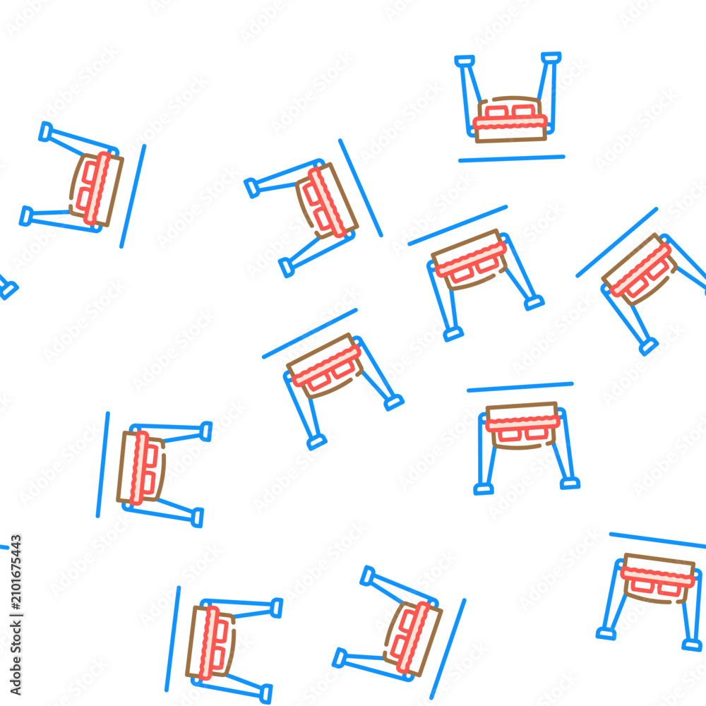 Obraz premium hanging bed furniture vector seamless pattern hanging bed furniture sign illustration