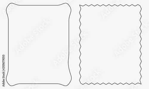 Fotografía Rectangle doodle frame set
