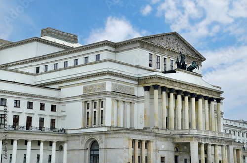 Fragment of the 19th-century building of the Grand Theater in Warsaw