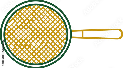 Canvastavla Simple Icon of a Fly Swatter with Grid Pattern