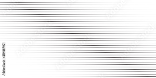 Horizontal line pattern. From thin line to thick. Parallel stripe. Black streak on white background. Straight gradation stripes. Abstract geometric patern.