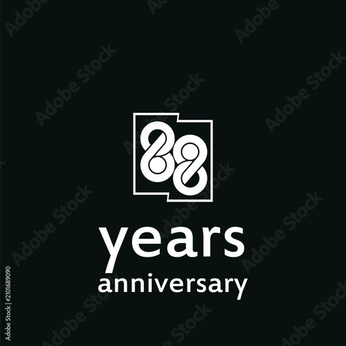 Vector logo featuring the number 88 for celebrations, discounts, percentages, and more.