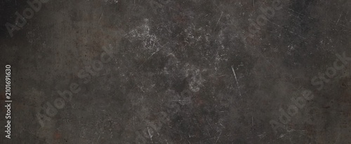 Dark Grunge Scratched Metal Texture Background