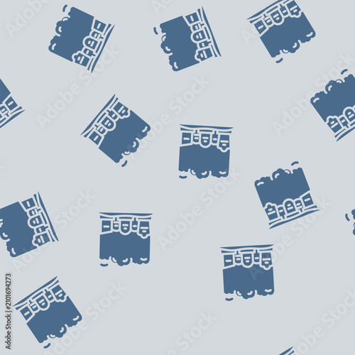 Tableau sur toile cemetery landscape mortality glyph vector seamless pattern