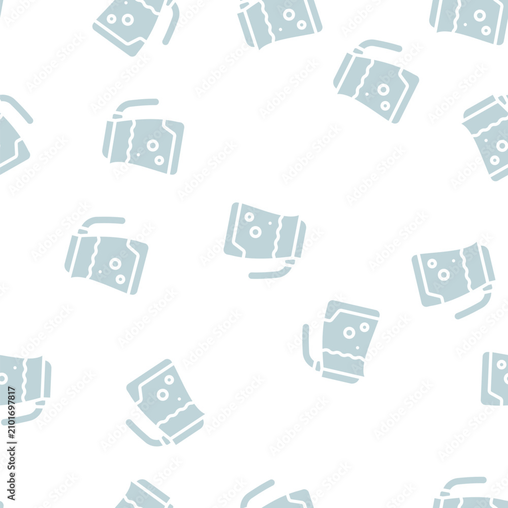 Fototapeta premium electric kettle glyph vector seamless pattern. electric kettle signthin illustration