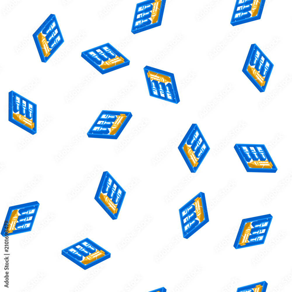 Fototapeta premium syringe with vaccine isometric seamless pattern. syringe with vaccine sign illustration