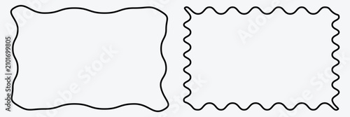 Obraz na plátne Rectangle doodle frame set