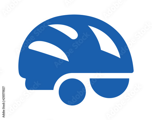 Sports Helmet Vector Icon, Classic Safety Protective Gear, Colorful Flat Athletic Cycling Bicycle Equipment