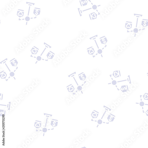 Obraz na płótnie choosing between conscience and money glyph vector seamless pattern