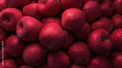 apple background image with glossy red fruit texture, closeup pattern
