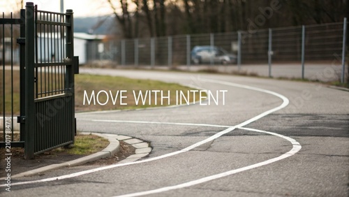 Serene Curvy Road with Intentional Curves and Inspiring Message at Dusk for Motivational Art or Conceptual Themes