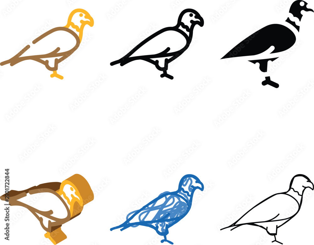 Obraz premium eagle bird color icon vector. eagle forms bird sign. isolated symbol illustration