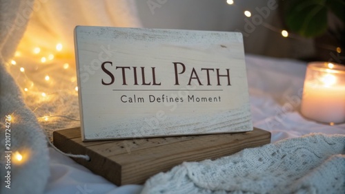 Wooden Sign with Text 