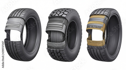 Car Tire Internal Structure.