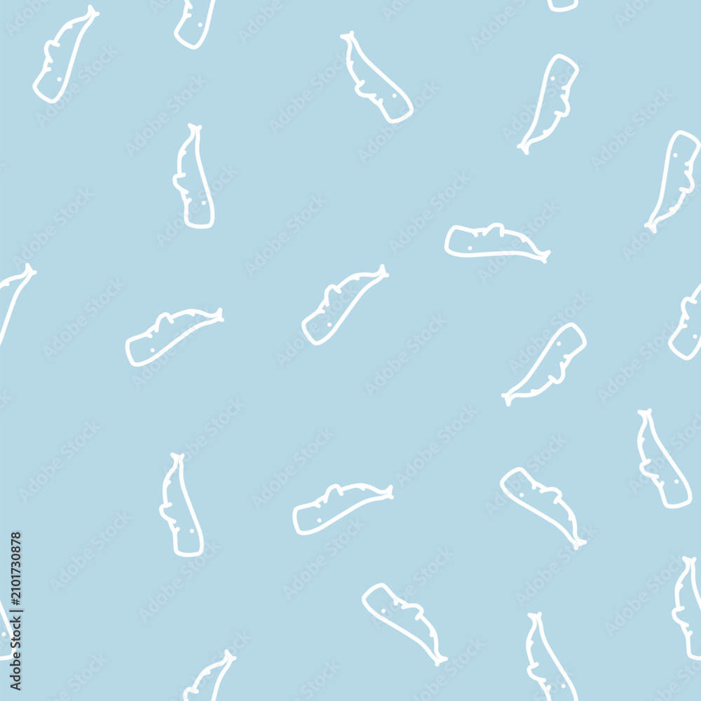 Fototapeta premium whale marine mammal animal line seamless pattern whale marine mammal animal thin line illustration