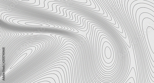 Foto Topographic map contour lines vector background, abstract geographic line art pa