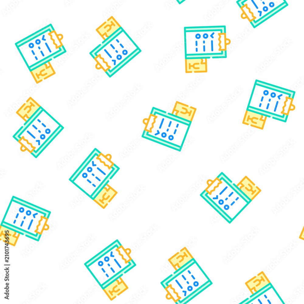 Fototapeta premium delivering list vector seamless pattern delivering list sign illustration