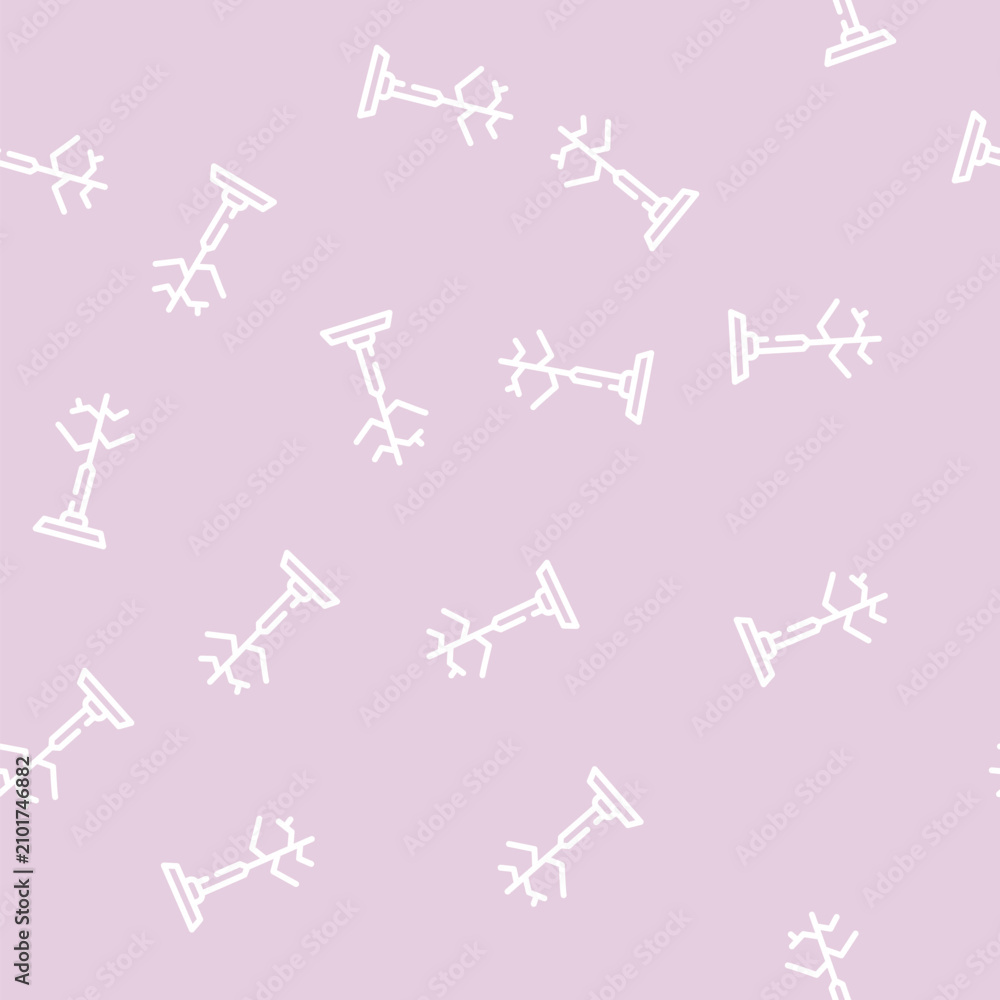 Obraz premium hanger design furniture line seamless pattern hanger design furniture thin line illustration