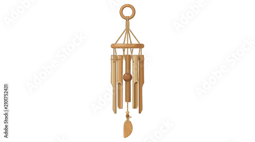 Konstfotografi Bamboo wind chime with a natural sound