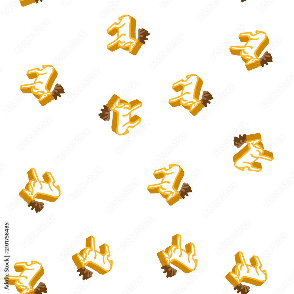 Obraz premium deer animal isometric seamless pattern. deer animal sign illustration