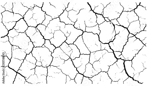 Valokuva Cracked soil pattern texture, Cracked ground surface background for global warming concepts