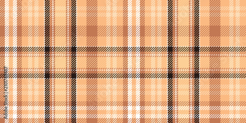 Quadro su tela Scottish tartan in shades of peach, brown, and beige, forming a textile pattern