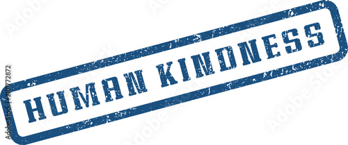 фотографія Authentic Blue Human Kindness Stamp Impression Fostering Compassion and Benevole