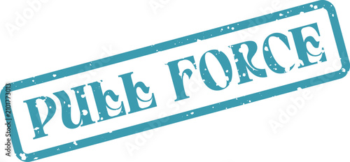 Foto Assertive Full Force Teal Rubber Stamp Impression for Maximum Impact and Exertio