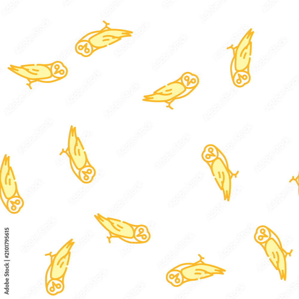 Fototapeta premium owl bird vector seamless pattern owl bird sign illustration