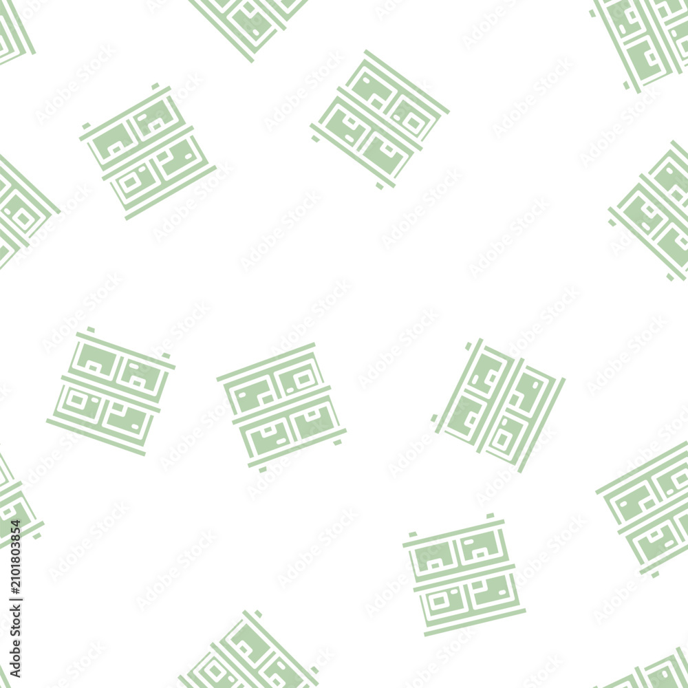 Fototapeta premium warehouse shelves glyph vector seamless pattern. warehouse shelves signthin illustration