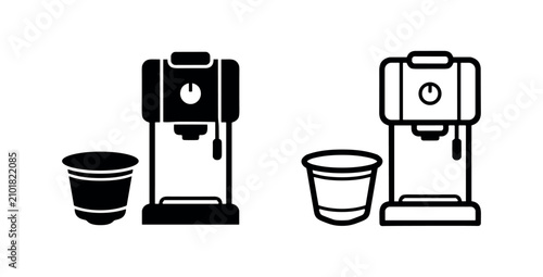 Bild auf Leinwand Capsule Coffee Machine Appliance Icon