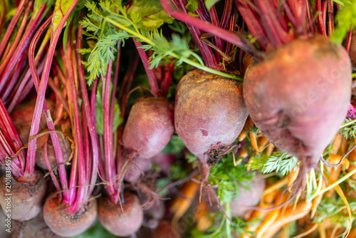 Rote Beete - roh auf dem Marktplatz 