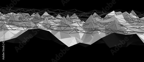 Futuristic 3D abstract land...