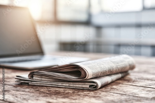 Traditional Media and Digital Technology Concept